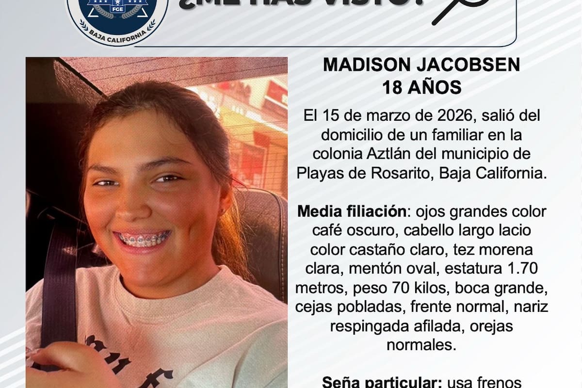 Se busca a Madison Jacobsen de 18 años de edad