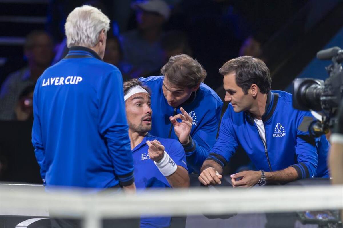 ¡Consejos de lujo! Federer y Nadal se hacen "entrenadores" en pleno partido