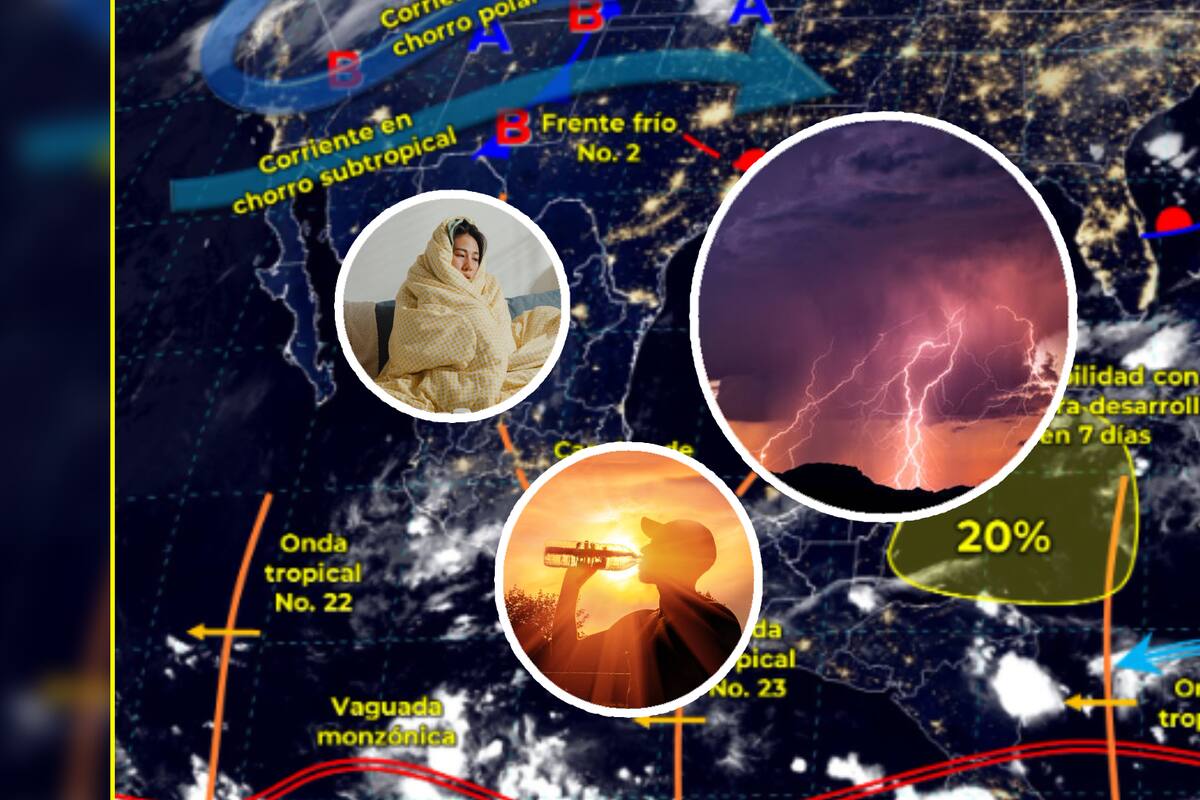 Frente frío, onda tropical, lluvias intensas, pero también calor de hasta 45°C hoy en México: Pronóstico para el 18 de septiembre de 2024