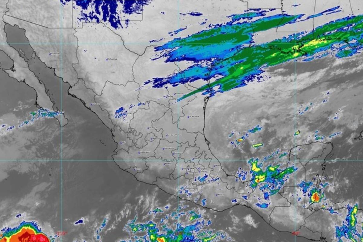 Clima en México: Sistema frontal 9 propiciará lluvias puntuales intensas en el Sur del País