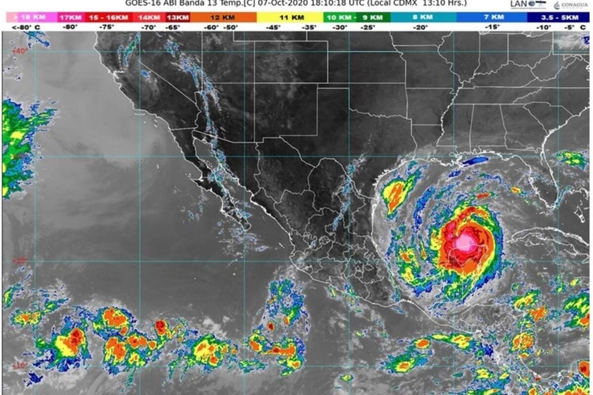 El huracán Delta está en el Golfo de México y mantiene su trayectoria hacia el Noroeste