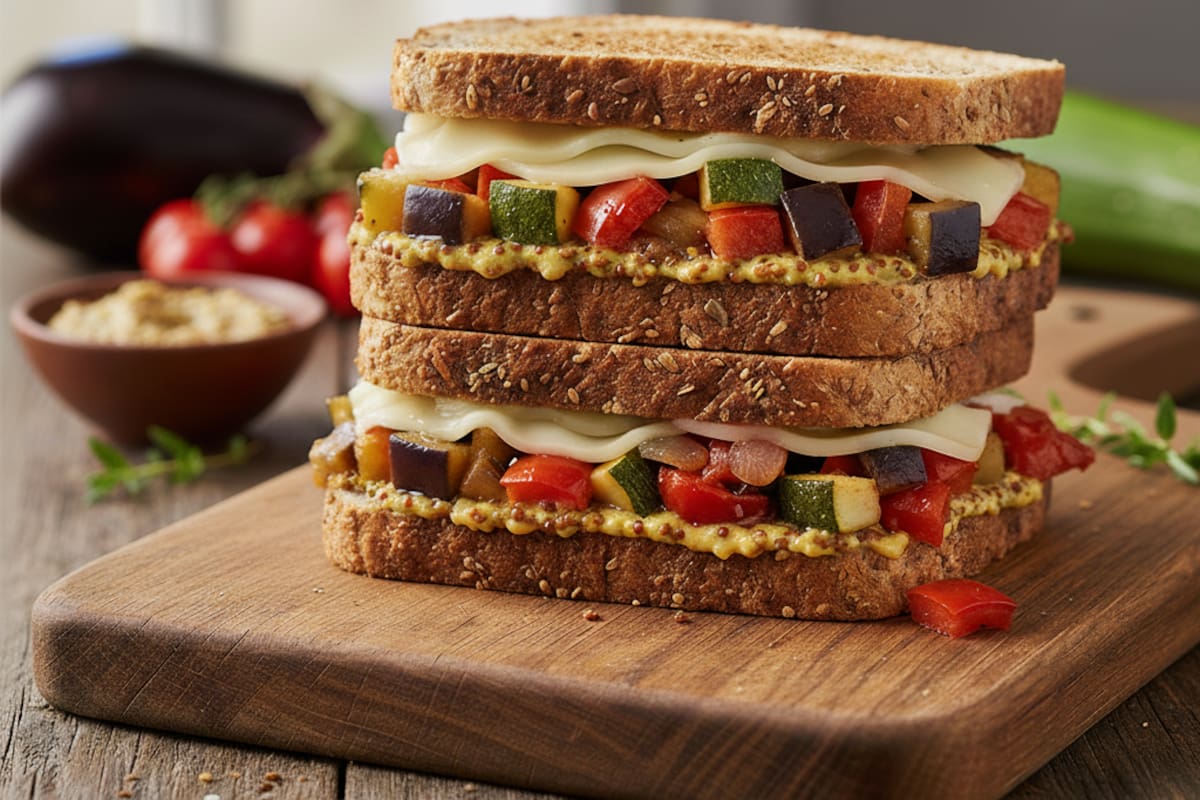 Sándwich de “ratatouille”