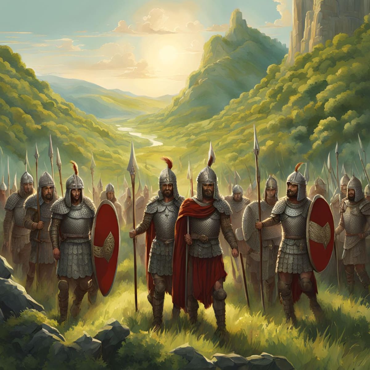 Guerreros visigodos. Imagen creada con IA para ilustrar