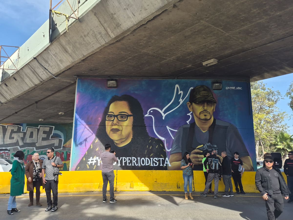 La obra se encuentra bajo el puente de la calle Segunda y Paseo de los Héroes, en la Zona Río de Tijuana. Foto: Michelle Castillo