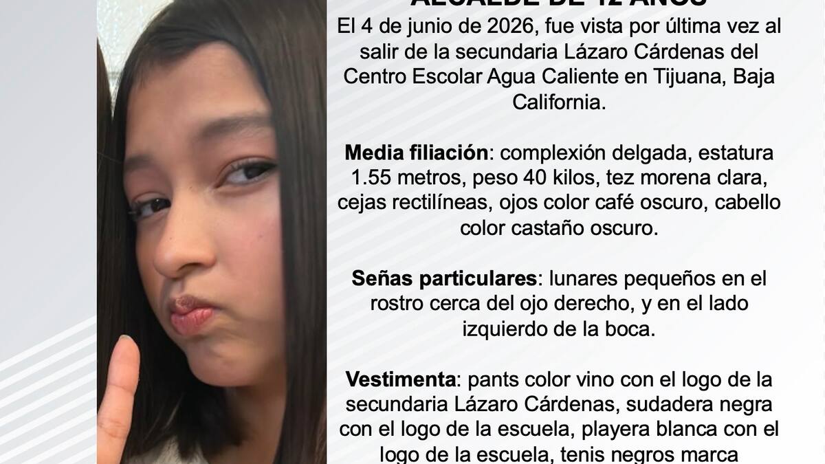 Se busca Fátima Aguilar Alcalde de 12 años de edad