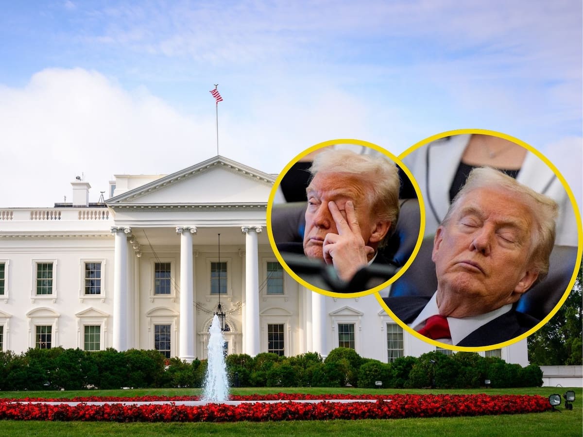 Trump, acusado de “quedarse dormido” en la Oficina Oval: esto dijo la Casa Blanca. Crédito: X @factpostnews/Canva