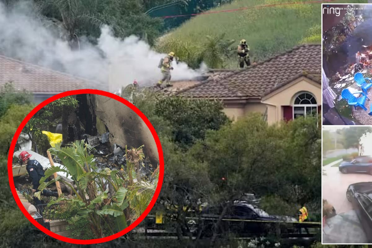 Avioneta ‘hecha en casa’ se estrelló contra dos viviendas en California; confirman la muerte de dos personas y un perro
