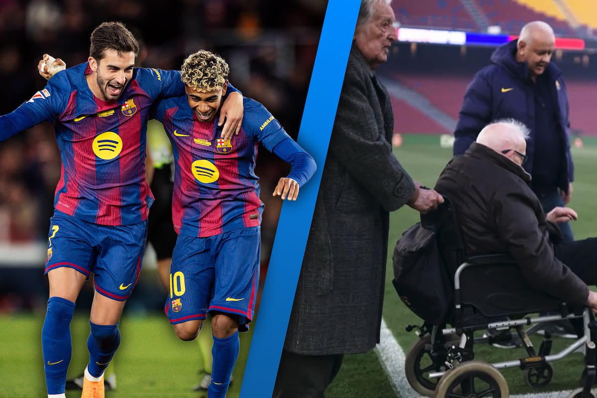 FC Barcelona reabrió el Camp Nou con el saque de honor de sus socios más antiguo