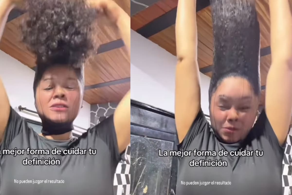 “Pueden cuestionar mis métodos, no mis resultados”: Mujer muestra su peculiar forma de cuidar sus rizos con una red y la comparan con famosos personajes de caricatura