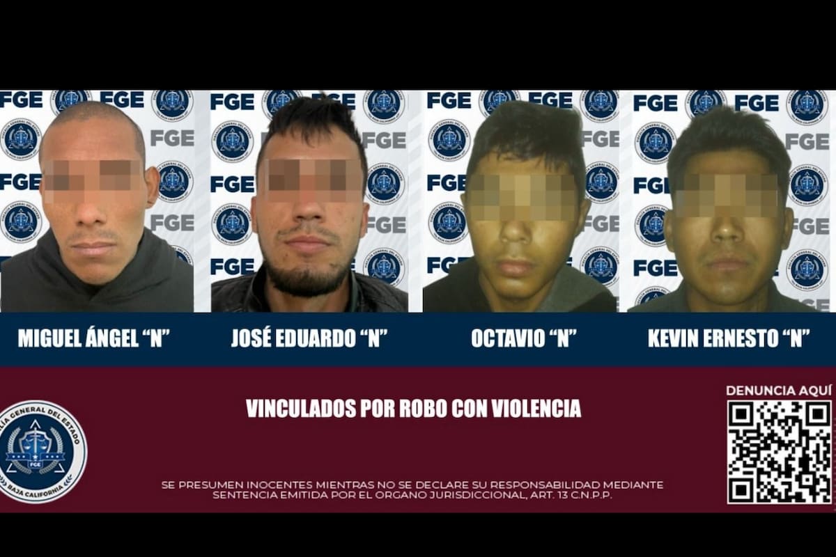 Procesan a cuatro hombres por robos con violencia en tiendas