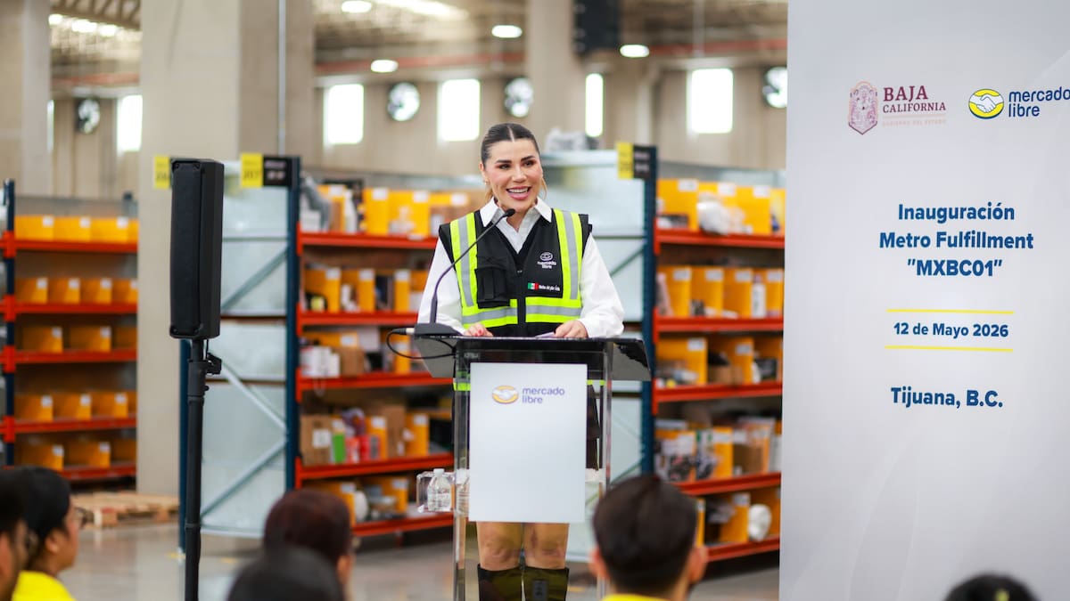 Inaugura gobernadora Marina del Pilar Centro de Distribución de Mercado Libre en Tijuana para fortalecer el comercio electrónico