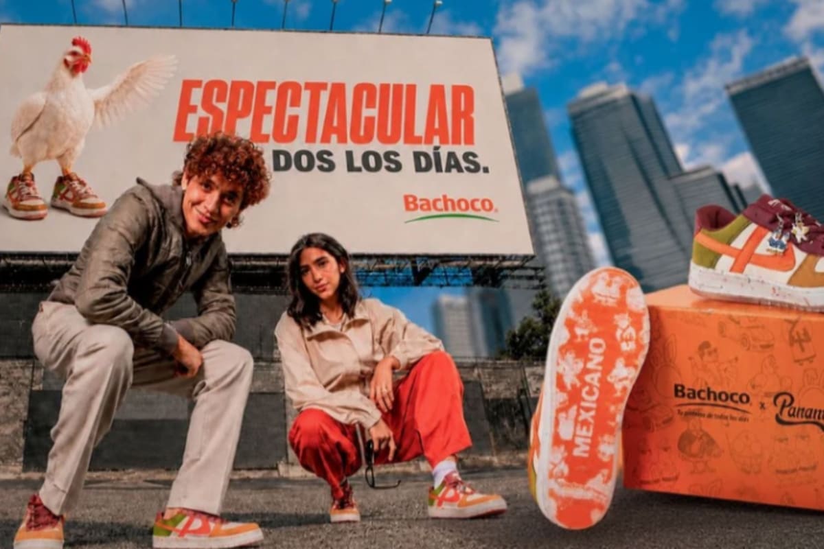 Bachoco reutiliza sus espectaculares y los convierte en suelas de tenis Panam