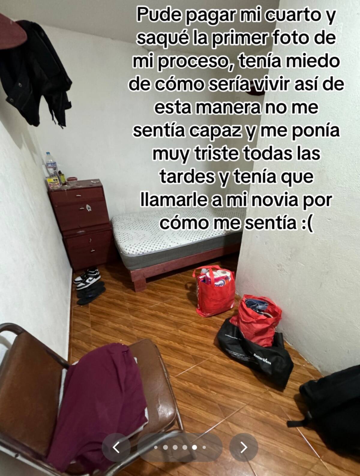Cuando Giovani dio el gran paso de salirse de su casa para vivir solo.
