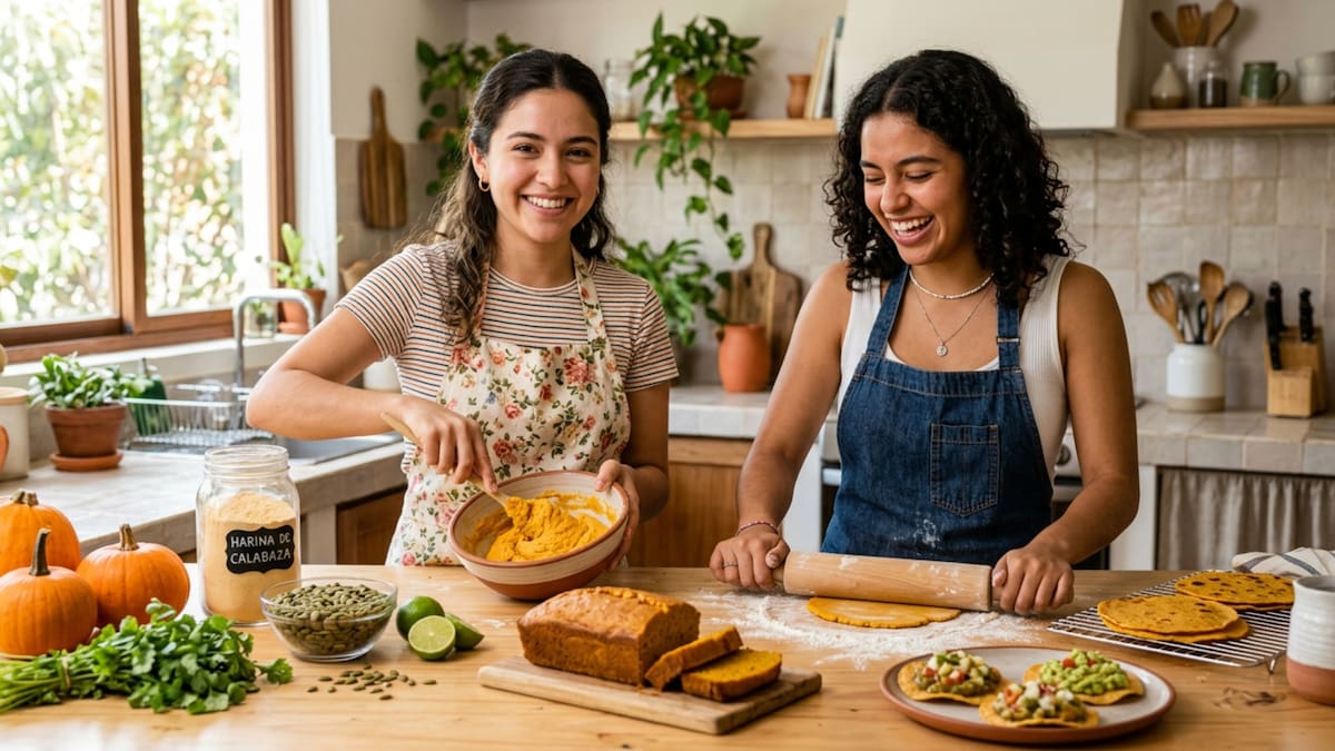 Desde panqué hasta pizza, los alimentos hechos con harina de calabaza muestran cómo la innovación puede transformar residuos en opciones de consumo.