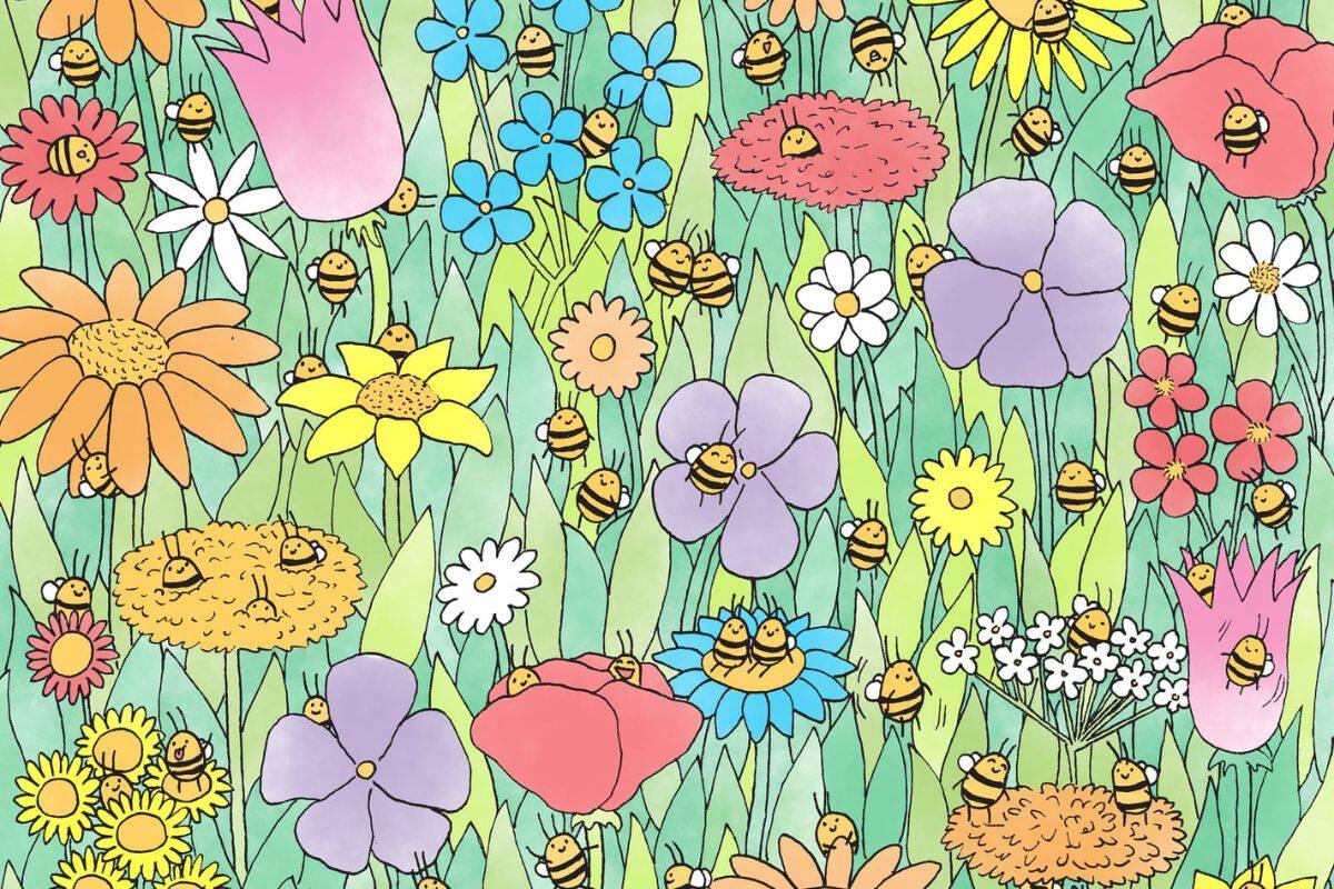 Acertijo visual: ¿Cuántas abejas hay en esta imagen?