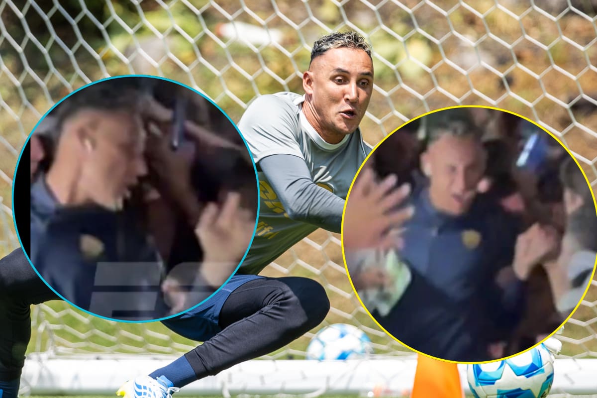 VIDEO: Aficionado de Pumas lástima la mano de Keylor Navas al saludarlo previo a partido contra San Luis