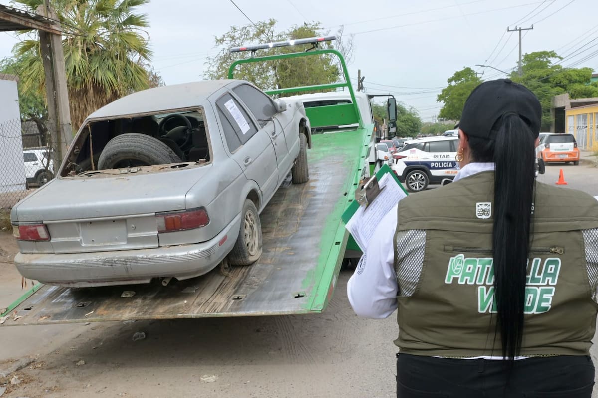 Patrulla Verde atiende más de mil autos abandonados en Hermosillo; la mayoría fue retirada por sus dueños tras la notificación y 242 fueron llevados al depósito
