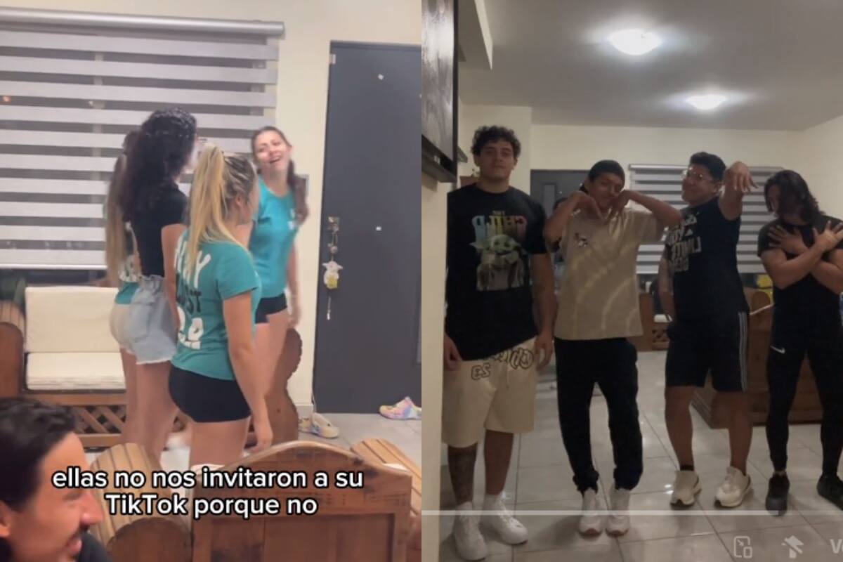 Amigas excluyen a hombres de TikTok: ellos graban su propio video y se vuelven virales