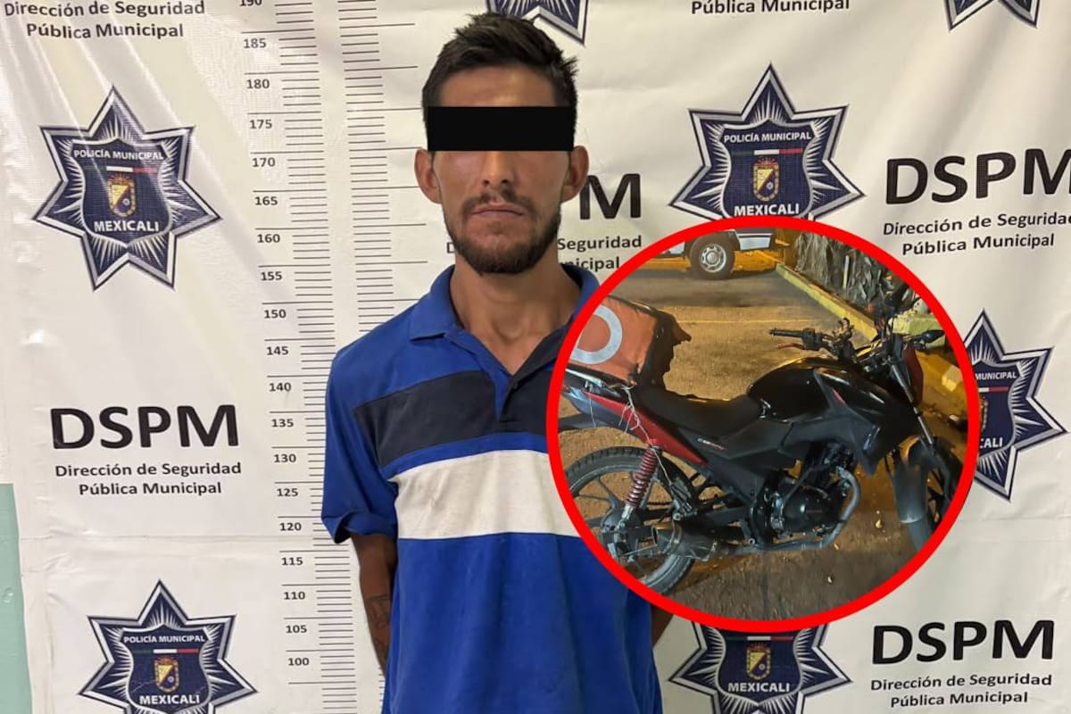 Detienen a repartidor de DiDi tras descubrir que viajaba en moto robada