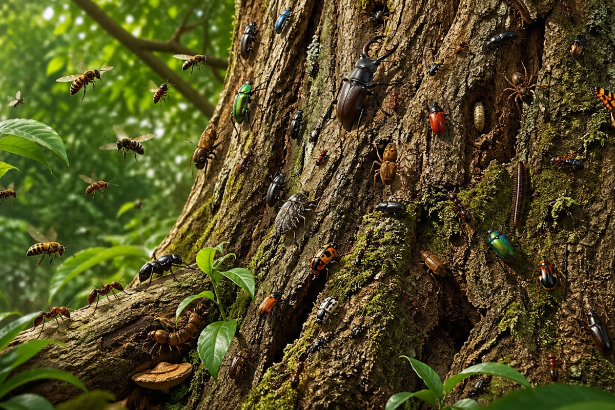 ¿Sabías que un solo árbol puede albergar hasta 2,5 millones de insectos?