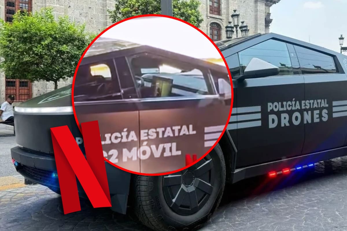 Cachan a policía viendo Netflix en Cybertruck mientras patrullaba en Guadalajara (VIDEO); Lemus les compró los autos de lujo para mejorar la seguridad de la ciudad