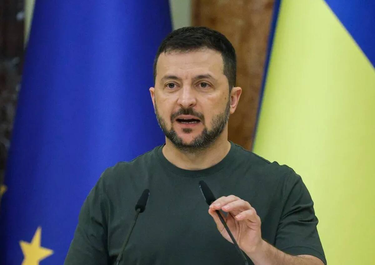 El presidente de Ucrania, Volodímir Zelenski. / EFE-EPA-Sergey Dolzhenko