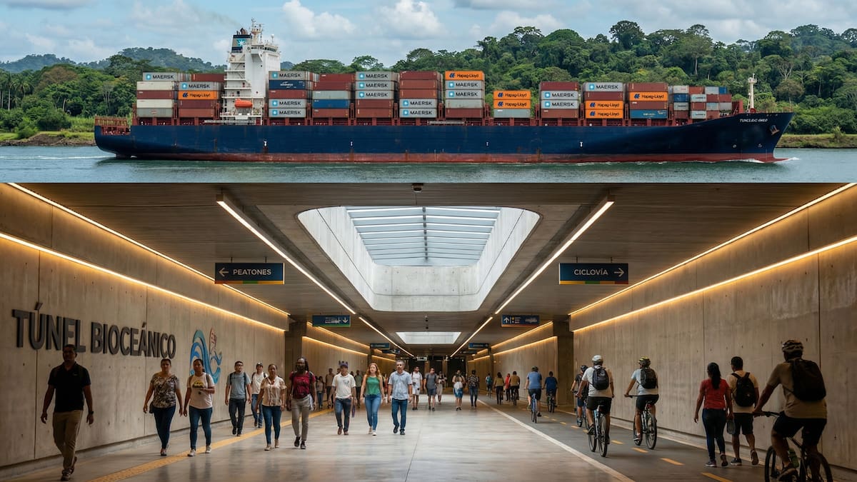 Cruzar el Canal de Panamá caminando podría dejar de ser imposible con un túnel subterráneo para peatones y ciclistas, una propuesta finalista entre 487 proyectos que busca transformar la movilidad y reconectar una ciudad dividida