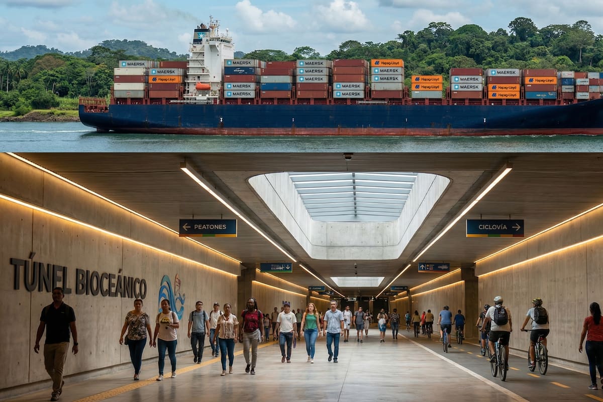Cruzar el Canal de Panamá caminando podría dejar de ser imposible con un túnel subterráneo para peatones y ciclistas, una propuesta finalista entre 487 proyectos que busca transformar la movilidad y reconectar una ciudad dividida
