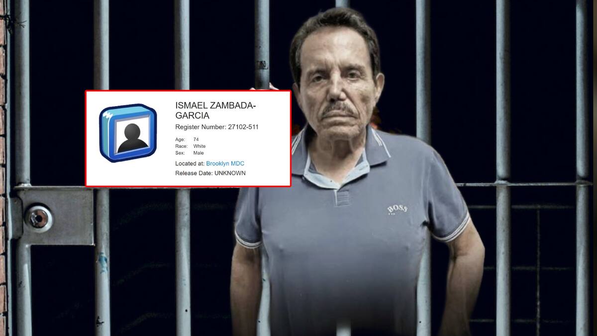 Existe registro de Ismael 'El Mayo' Zambada en el mismo centro correccional que García Luna, según el Sistema de Prisiones de EU.