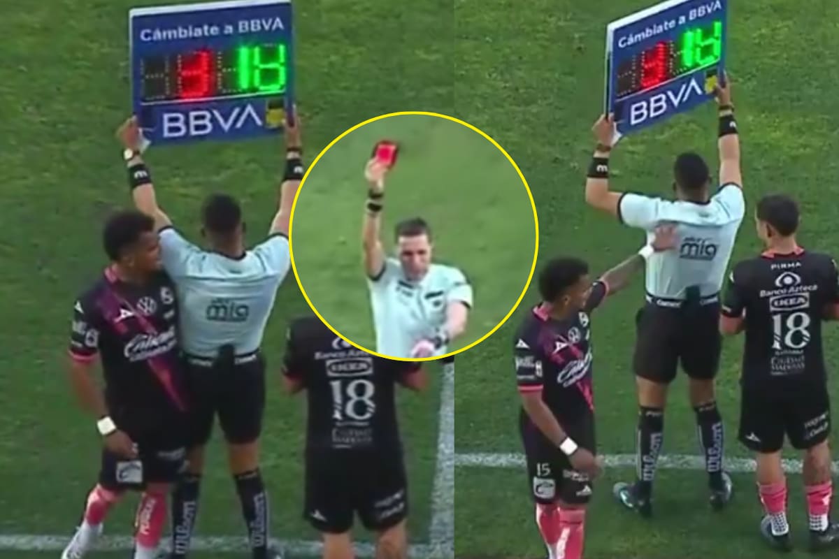 VIDEO: Jugador del Puebla empuja a árbitro tras salir de cambio y es expulsado