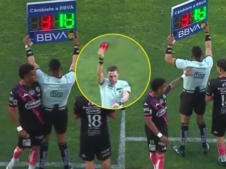 VIDEO: Jugador del Puebla empuja a árbitro tras salir de cambio y es expulsado