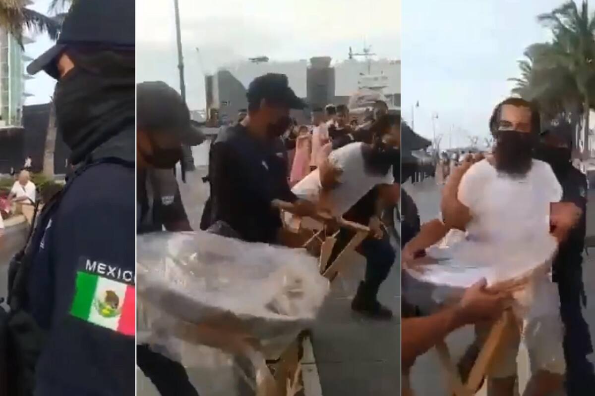 VIRAL: Inspectores arrebatan pan a vendedor invidente en Veracruz