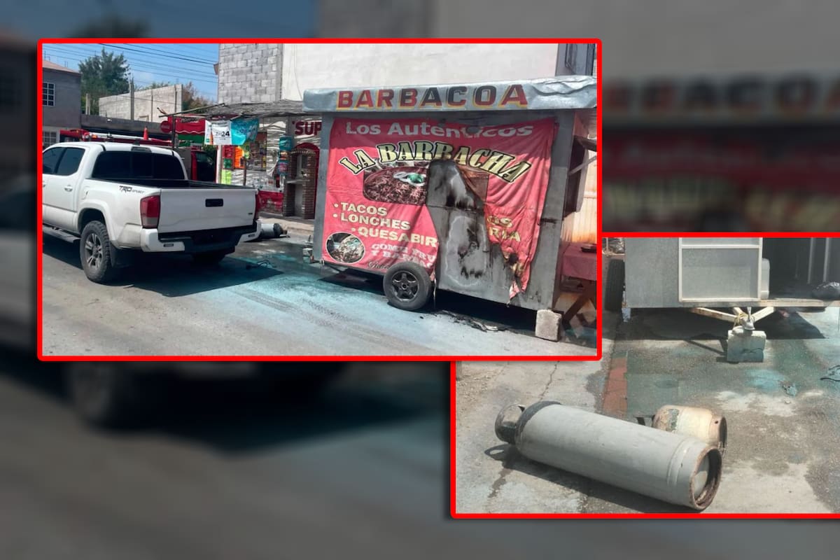 Mujer causa explosión al chocar con cilindro de gas en puesto de comida ambulante mientras daba reversa y se da a la fuga