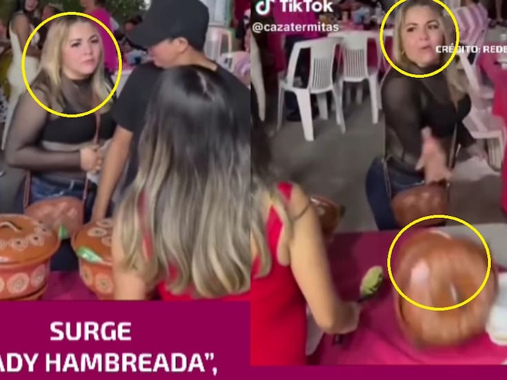 La llaman “Lady hambreada”: mujer grita y tira ollas a una banquetera por supuestamente no querer servirle comida