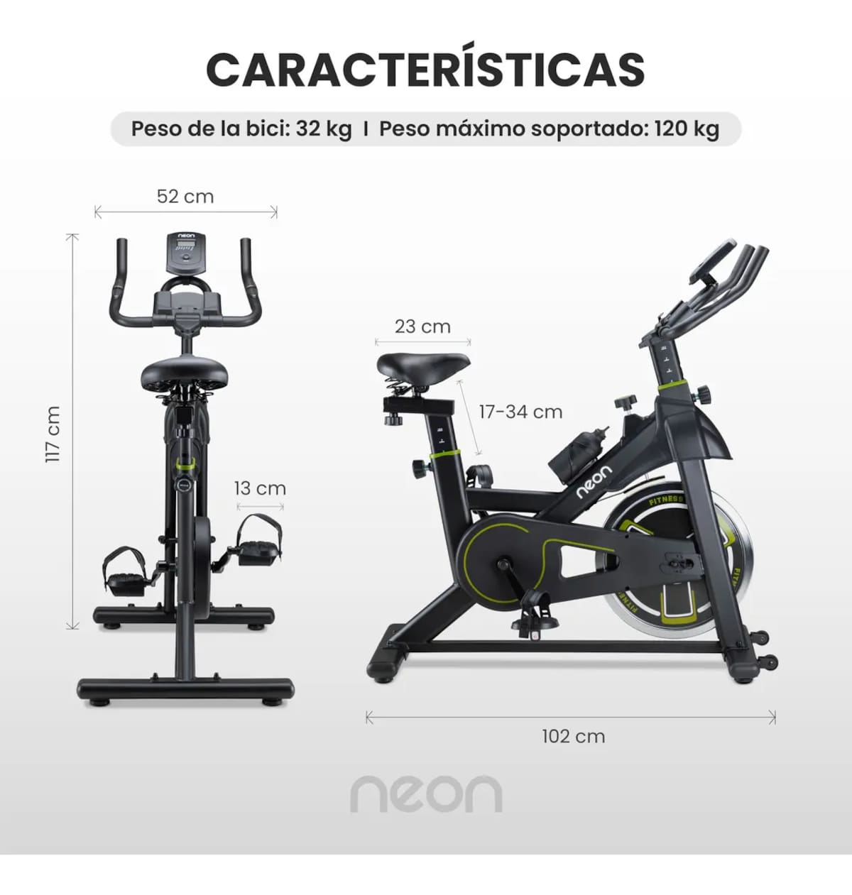 La bicicleta estática Spinning Pro NEON | Mercado Libre