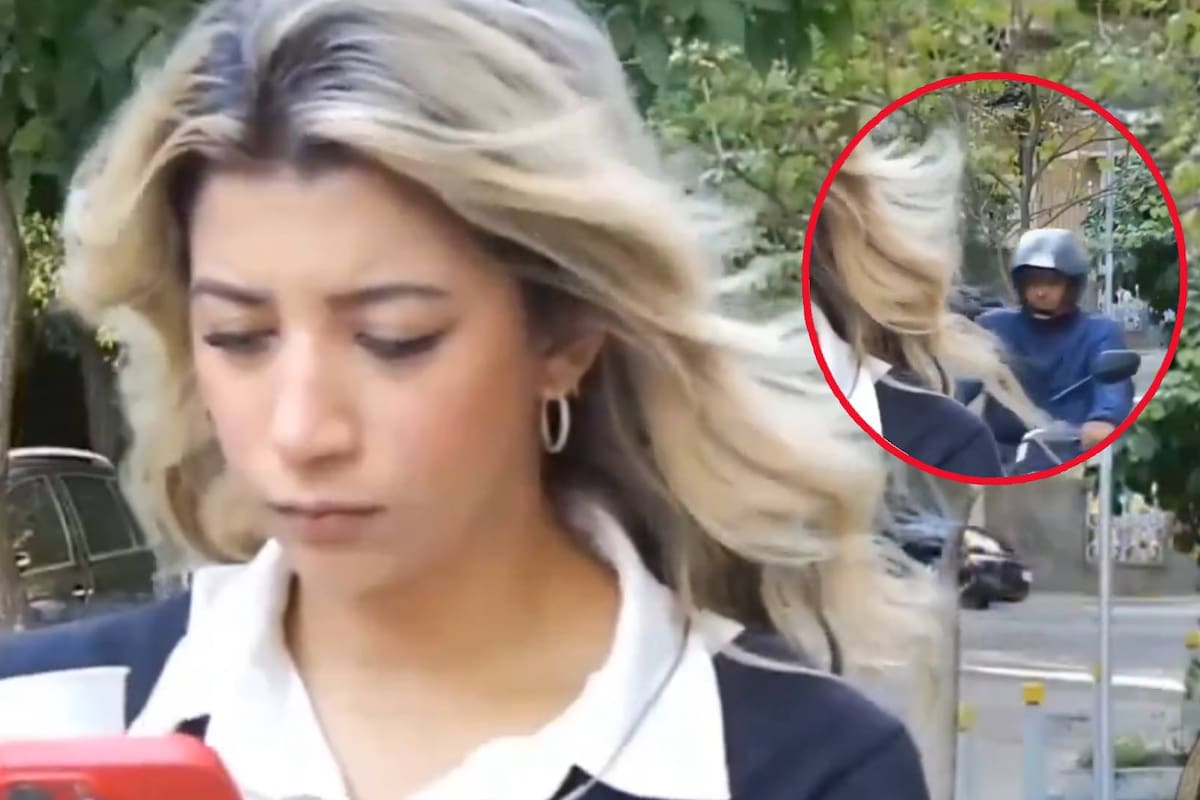 Este fue el momento cuando un ladrón le arrebata celular a reportera brasileña antes de una transmisión (VIDEO)