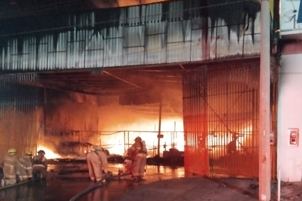 Voraz incendio consume llantera y afecta otro local y viviendas en la División del Norte