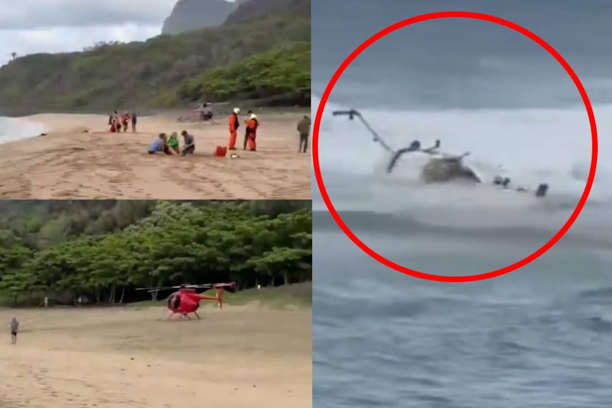 Helicóptero turístico se estrella en Kauai, Hawái: mueren 3 personas y 2 resultan heridas tras caer frente a playa Kalalau en zona de difícil acceso