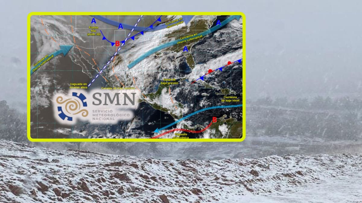 Frente frío 31 y tercera tormenta invernal “congelarán” estas ciudades mañana viernes y sábado con nevadas, lluvias muy fuertes, evento de “Norte” de hasta 90 km/h y heladas de hasta -20 °C en estas zonas