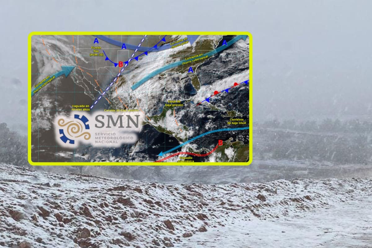 Frente frío 31 y tercera tormenta invernal “congelarán” estas ciudades mañana viernes y sábado con nevadas, lluvias muy fuertes, evento de “Norte” de hasta 90 km/h y heladas de hasta -20 °C en estas zonas