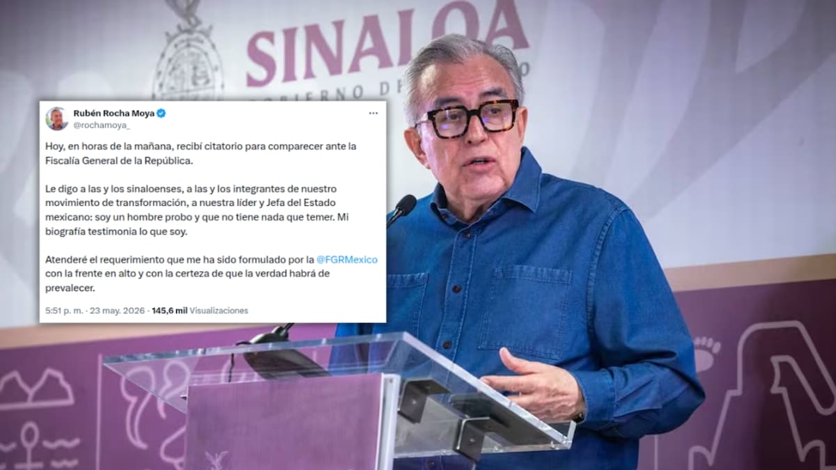 “Soy un hombre probo y no tengo nada que temer” responde el gobernador con licencia Rubén Rocha Moya tras recibir el citatorio de la Fiscalía General de la República por sus presuntos vínculos con Los Chapitos