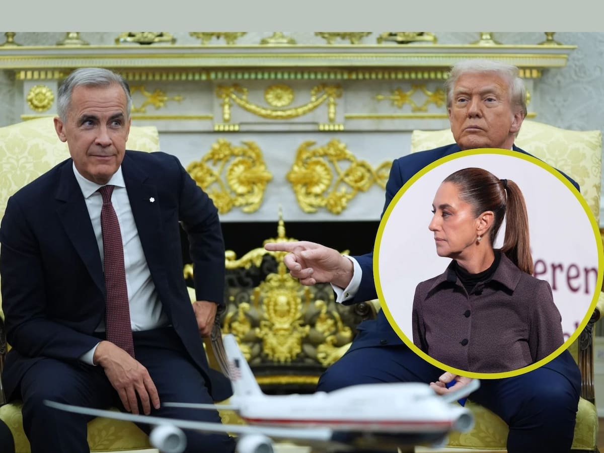 FOTO DE ARCHIVO. Mark Carney llegó a Washington con la expectativa de lograr algún alivio en los aranceles sectoriales que afectan a Canadá, pero Donald Trump le propuso un acuerdo nuevo en relación con el T-MEC. | Crédito: AP/Presidencia MX