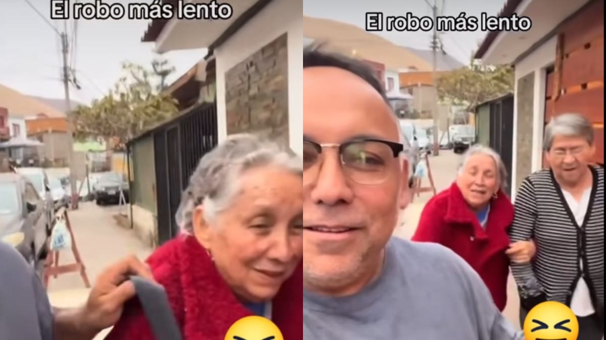 ¡El robo más lento! Hombre roba la bolsa de dos adultas mayores y ellas lo persiguen diciéndole de todo