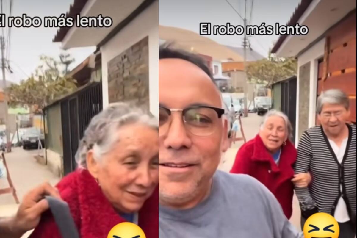 ¡El robo más lento! Hombre roba la bolsa de dos adultas mayores y ellas lo persiguen diciéndole de todo