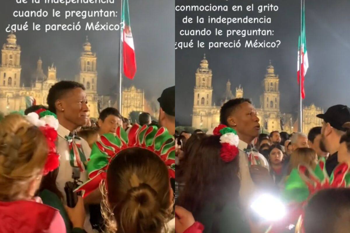 Extranjero se conmociona por el Grito de Independencia de México