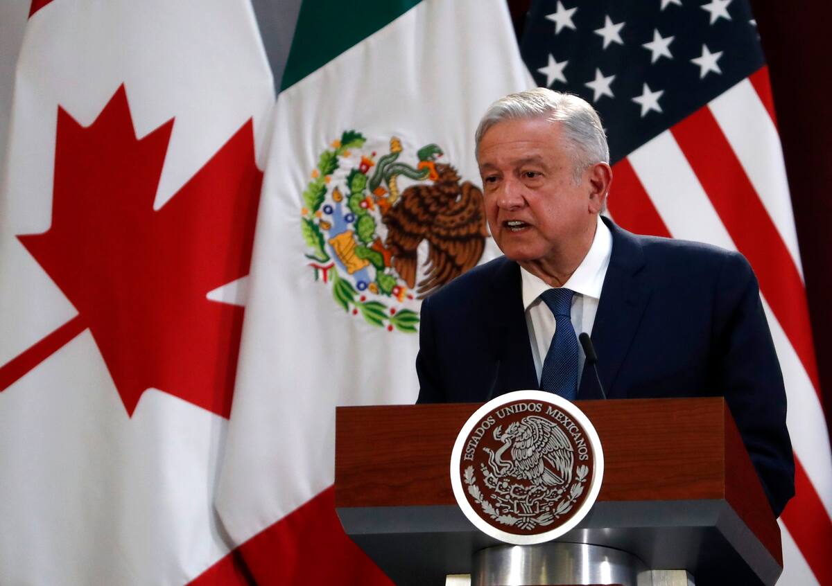 Fotografía de archivo donde el presidente mexicano Andrés Manuel López Obrador habla durante un evento para firmar la actualización del Tratado de Libre Comercio de Norteamérica, en el Palacio Nacional de la Ciudad de México, el martes 10 de diciembre de 2019. | Crédito: AP