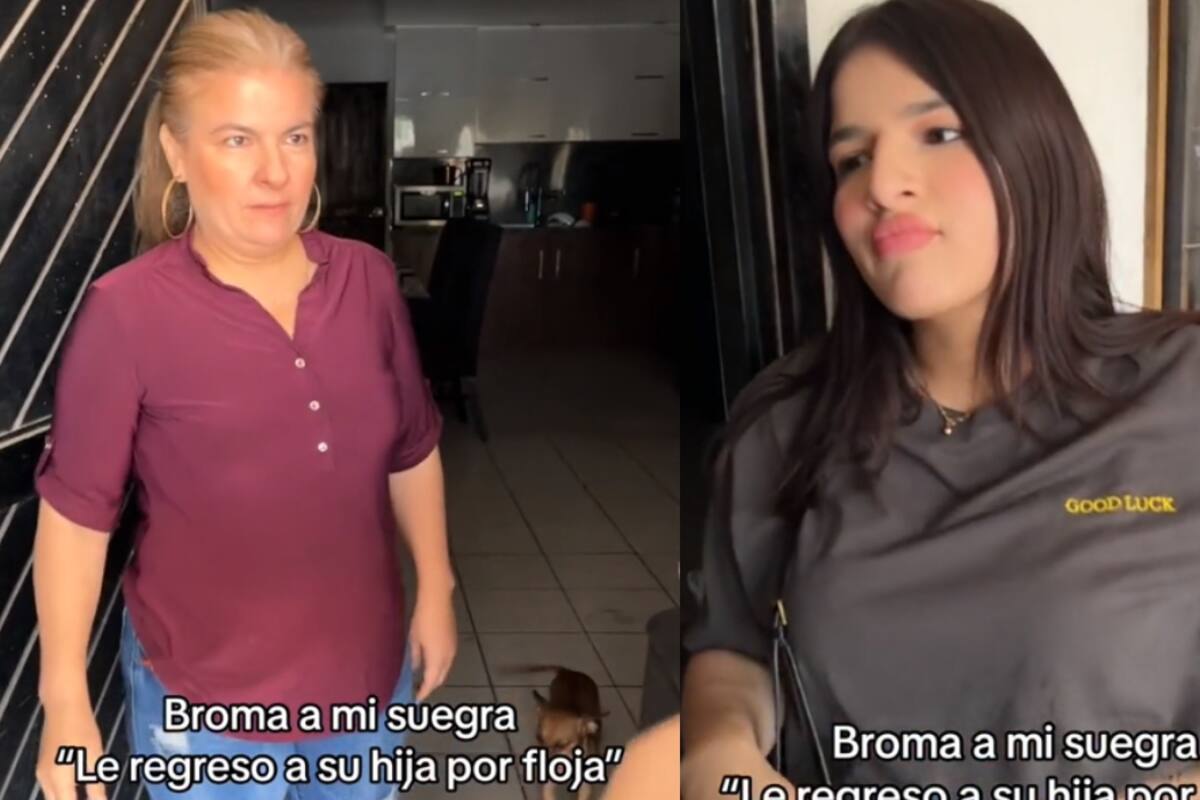 Influencer le hace broma a su suegra: ‘Le regreso a su hija por floja