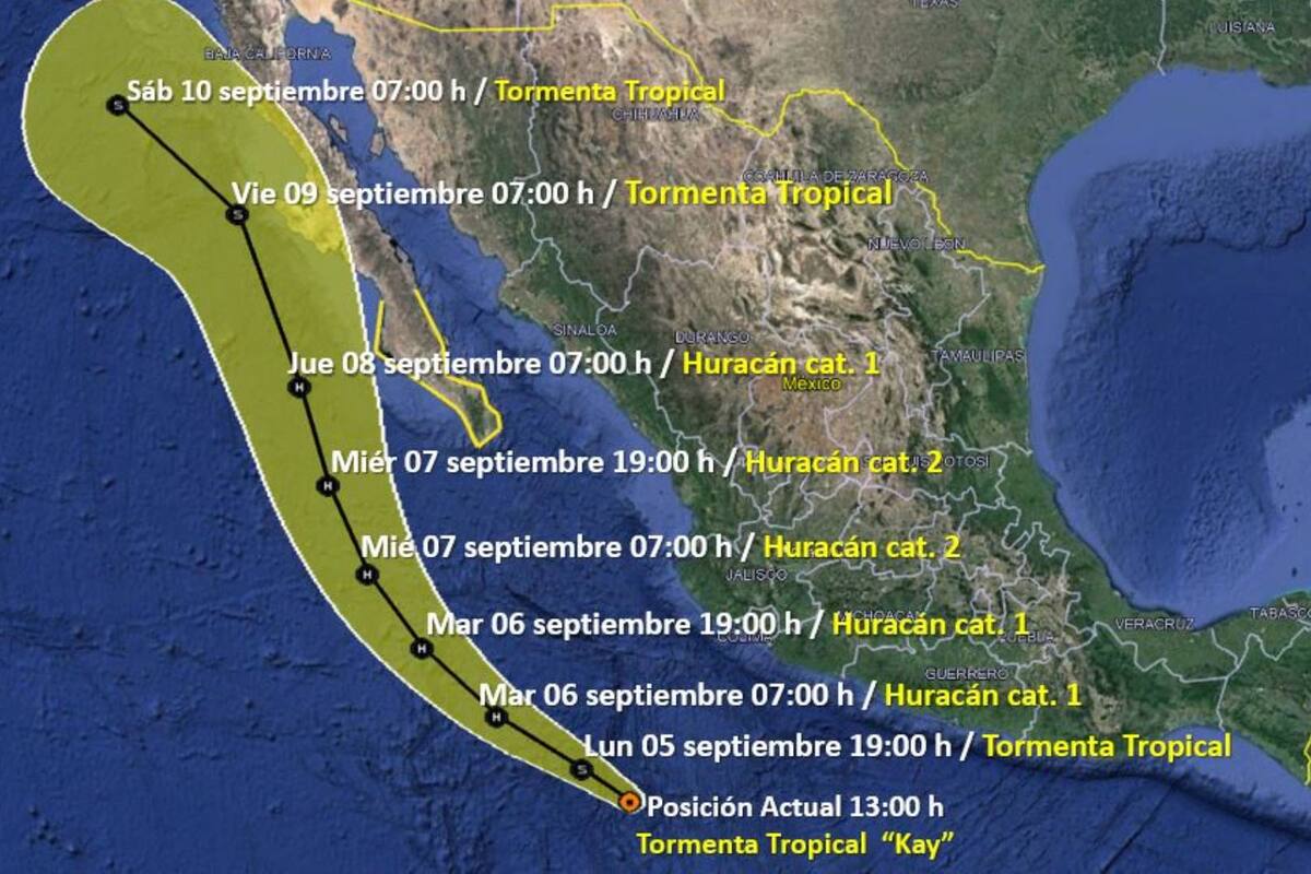 Tormenta tropical Kay mantendrá lluvias torrenciales en Sinaloa y Nayarit: Conagua