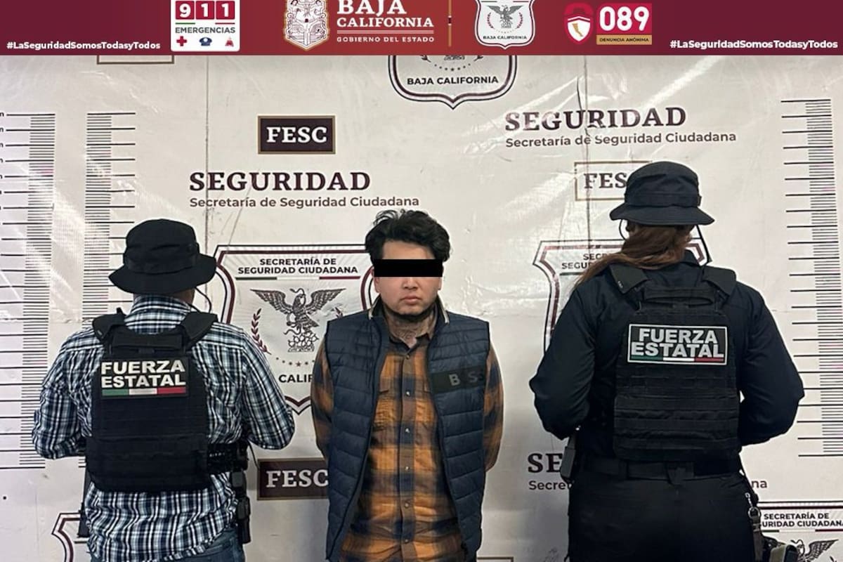 Sujeto con orden de aprehensión es detenido tras intento de robo en Mexicali