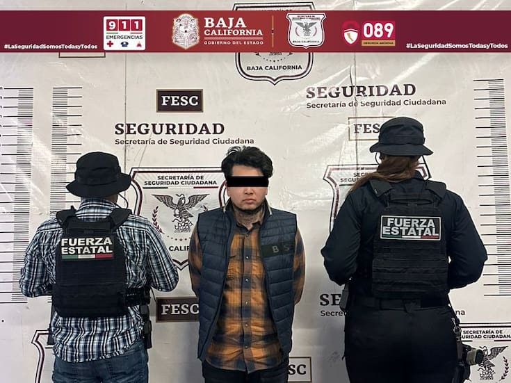 Sujeto con orden de aprehensión es detenido tras intento de robo en Mexicali